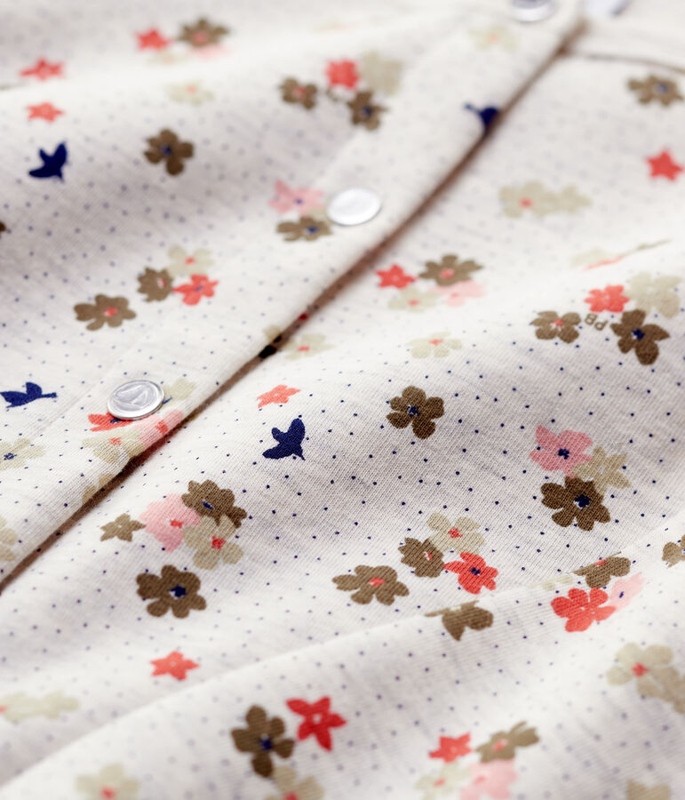 Kinder-Cardigan aus Baumwolle f&uuml;r M&auml;dchen beige/vielfarbig